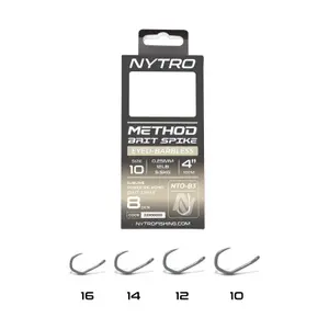 Hook Nytro Nto-B3 Barbless Method Bait Spike image-0