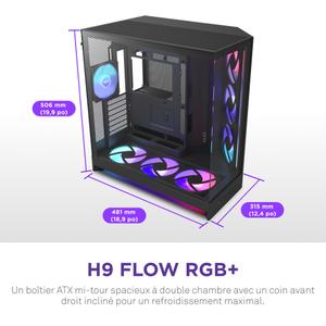 Boîtier PC MT/Sans Alim/E-ATX NZXT H9 Flow RGB image-4
