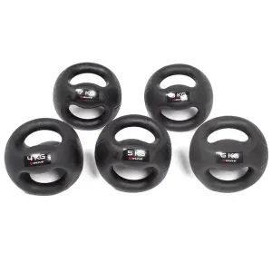 Ballon d’entraînement double prise O'live Fitness 4 kg image-1