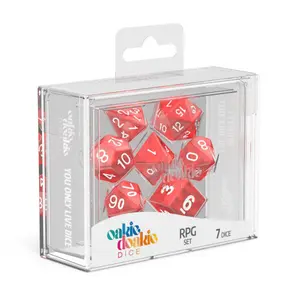 Pack of 7 dice Oakie Doakie RPG-Set Marble image-1