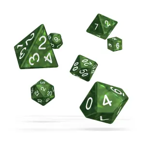Pack of 7 dice Oakie Doakie RPG-Set Marble image-0