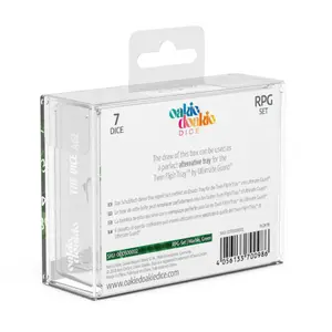 Pack of 7 dice Oakie Doakie RPG-Set Marble image-2