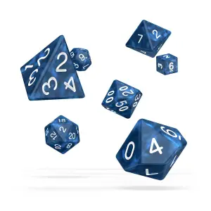 Pack of 7 dice Oakie Doakie RPG-Set Marble image-0