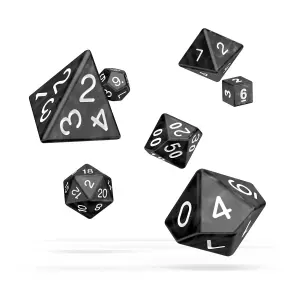 Pack of 7 dice Oakie Doakie RPG-Set Marble image-0