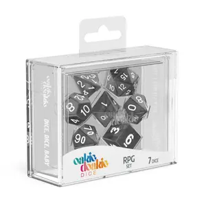 Pack of 7 dice Oakie Doakie RPG-Set Marble image-1