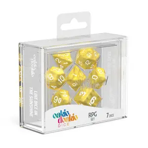 Pack of 7 dice Oakie Doakie RPG-Set Marble image-1