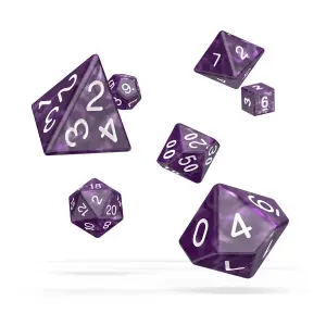 Pack of 7 dice Oakie Doakie RPG-Set Marble image-0