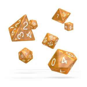 Pack of 7 dice Oakie Doakie RPG-Set Marble image-0