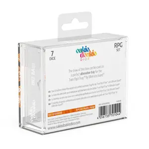 Pack of 7 dice Oakie Doakie RPG-Set Marble image-2