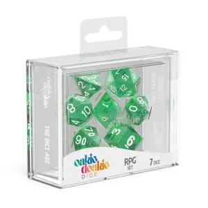 Pack of 7 dice Oakie Doakie RPG-Set Translucent image-1