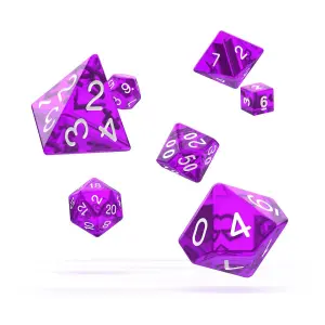Pack of 7 dice Oakie Doakie RPG-Set Translucent image-0