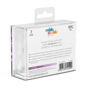 Pack of 7 dice Oakie Doakie RPG-Set Translucent image-2