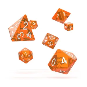 Pack of 7 dice Oakie Doakie RPG-Set Translucent image-0