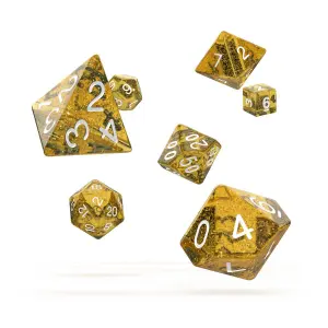 Pack of 7 dice Oakie Doakie RPG-Set Speckled image-0