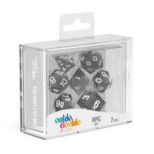 Pack of 7 dice Oakie Doakie RPG-Set Speckled image-1