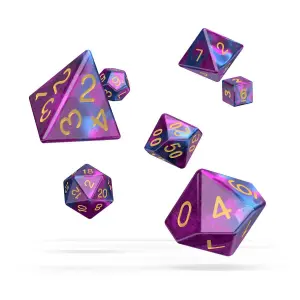 Pack of 7 dice Oakie Doakie RPG-Set Gemidice - Amethyst image-0