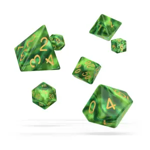 Pack of 7 dice Oakie Doakie RPG-Set Gemidice - Jungle image-0