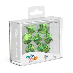 Pack of 7 dice Oakie Doakie RPG-Set Gemidice - Jungle image-1