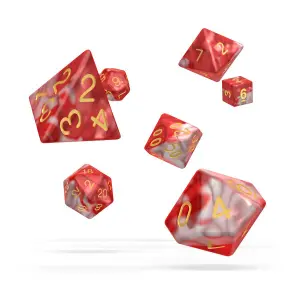 Pack of 7 dice Oakie Doakie RPG-Set Gemidice - Red Sky image-0