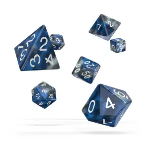 Pack of 7 dice Oakie Doakie RPG-Set Gemidice - Liquid Steel image-0