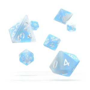 Pack of 7 dice Oakie Doakie RPG-Set Glow in the Dark - Arctic image-0