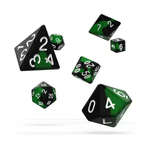 Pack of 7 dice Oakie Doakie RPG-Set Glow in the Dark - Biohazard image-0