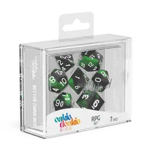 Pack of 7 dice Oakie Doakie RPG-Set Glow in the Dark - Biohazard image-1