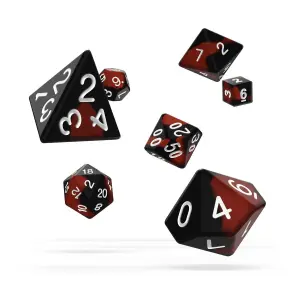 Pack of 7 dice Oakie Doakie RPG-Set Glow in the Dark - Lava image-0