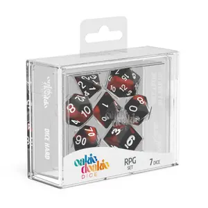 Pack of 7 dice Oakie Doakie RPG-Set Glow in the Dark - Lava image-1