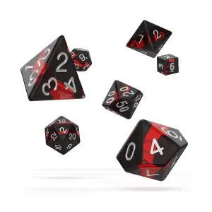 Pack of 7 dice Oakie Doakie RPG-Set Enclave - Ruby image-0