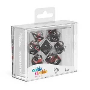 Pack of 7 dice Oakie Doakie RPG-Set Enclave - Ruby image-1