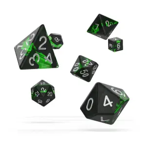 Pack of 7 dice Oakie Doakie RPG-Set Enclave - Emerald image-0