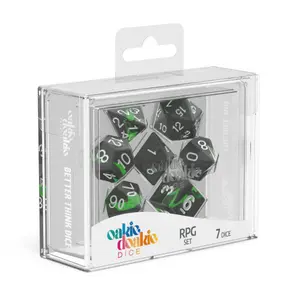 Pack of 7 dice Oakie Doakie RPG-Set Enclave - Emerald image-1