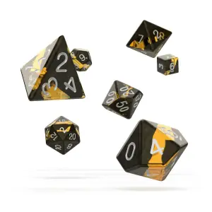 Pack of 7 dice Oakie Doakie RPG-Set Enclave - Amber image-0