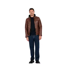Veste en cuir Oakwood Drink image-3
