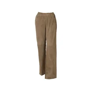 Womens Wide Goat Suede Leather Trousers Oakwood Uranus image-0