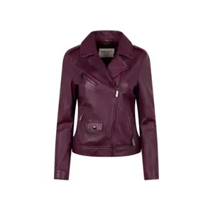 Women's Zip Leather Jacket Oakwood Samba image-0