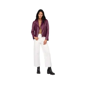 Women's Zip Leather Jacket Oakwood Samba image-1