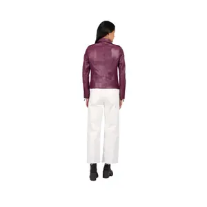 Women's Zip Leather Jacket Oakwood Samba image-2