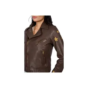 Leather jacket woman Oakwood ED Gold Stars image-3