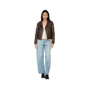 Leather jacket woman Oakwood ED Gold Stars image-1