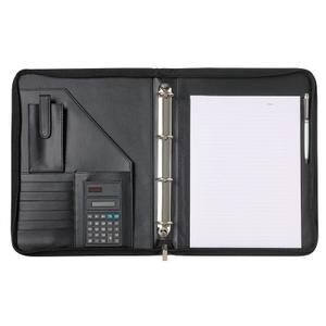 Zipped A4 document holder with rings handle Oberthur Cambridge image-1