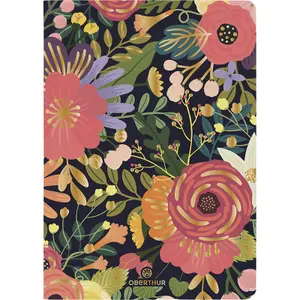 Häfte med små rutor, mjukt omslag, blandad linjering och enfärgad Oberthur A6 Salto image-0