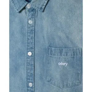 Camisa de mezclilla de mangas cortas Obey Owens image-2