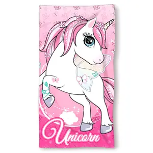 Serviette de plage en microfibre OcioStock Unicorn image-0