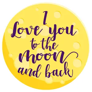 Ronde microvezel badhanddoek voor kinderen OcioStock I Love You To The Moon And Back image-0