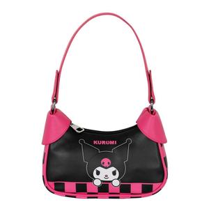 8445118076974-sac-a-main-femme-ociostock-hello-kitty-kuromi-noir-rose-21-5x8x11-5-cm