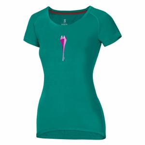 04357-cubflpblue-t-shirt-for-kvinnor-ocun-raglan-kubism-blomma-pafagel-bla