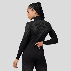 Camiseta de entrenamiento de manga larga y media cremallera para mujer Odlo Kinship Pw 200 image-3