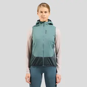 Chaqueta con capucha híbrida sin mangas para mujer Odlo Ascent image-1
